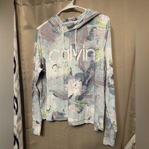Calvin Klein Performance Abstract Lightweight Hoodie Size Large